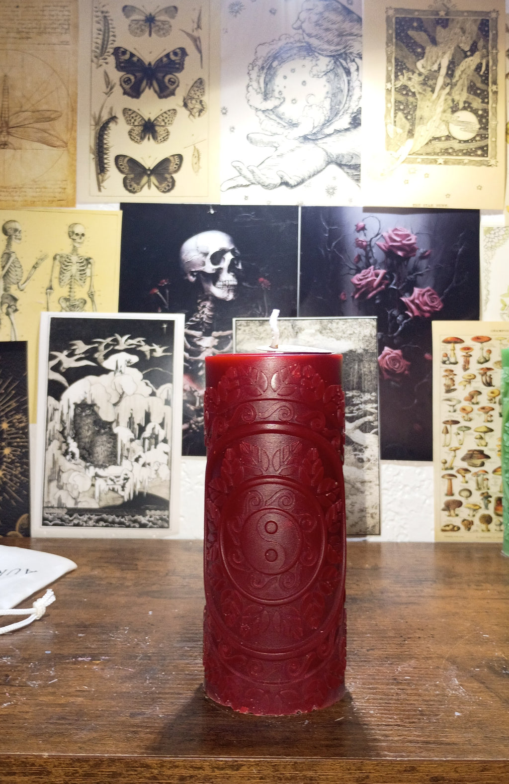 Ying Yang pillar candle