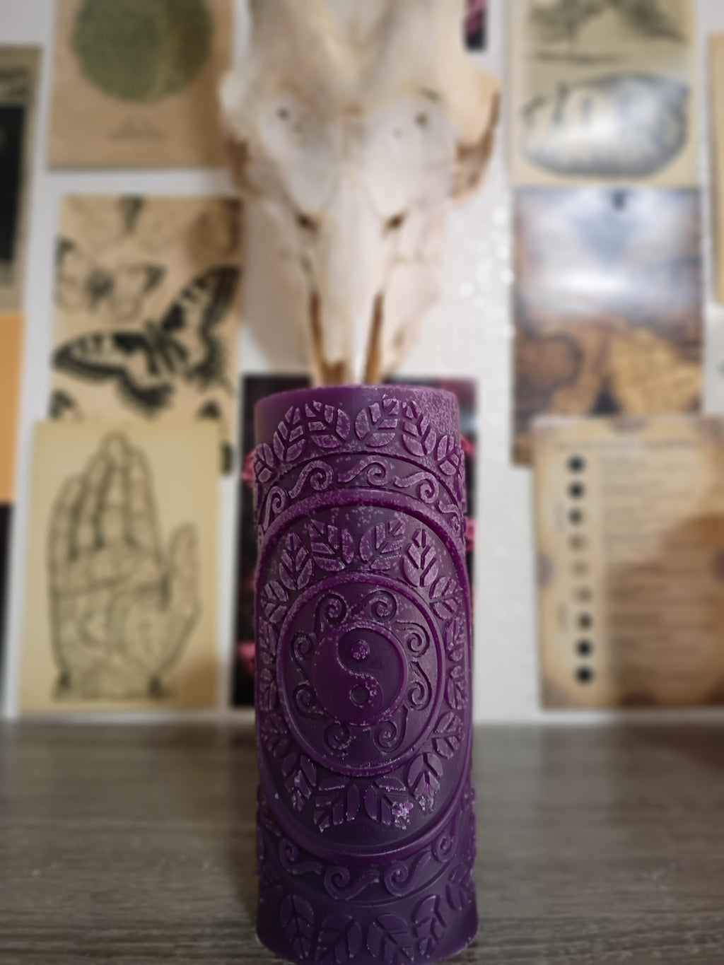 Ying Yang pillar candle