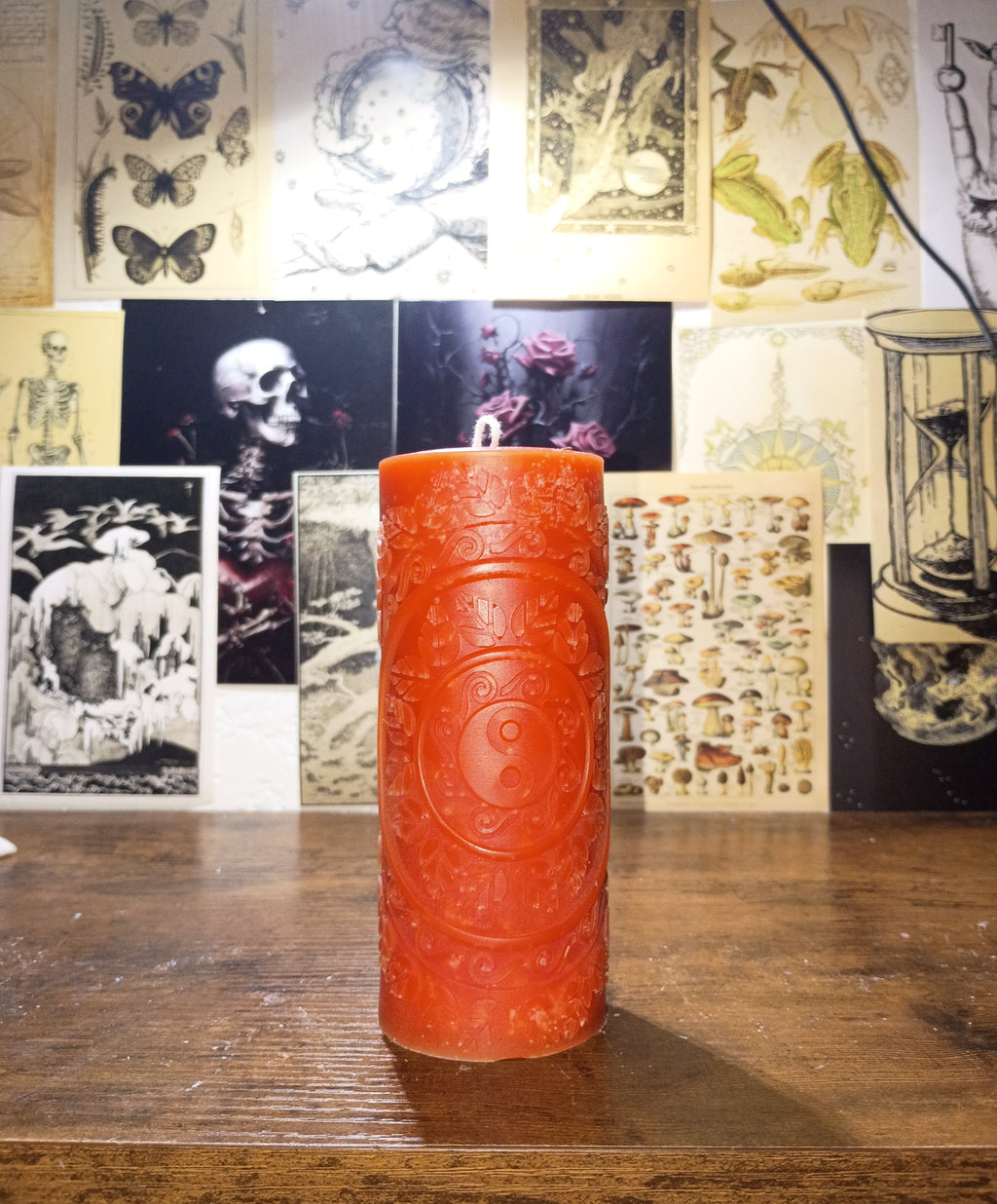Ying Yang pillar candle